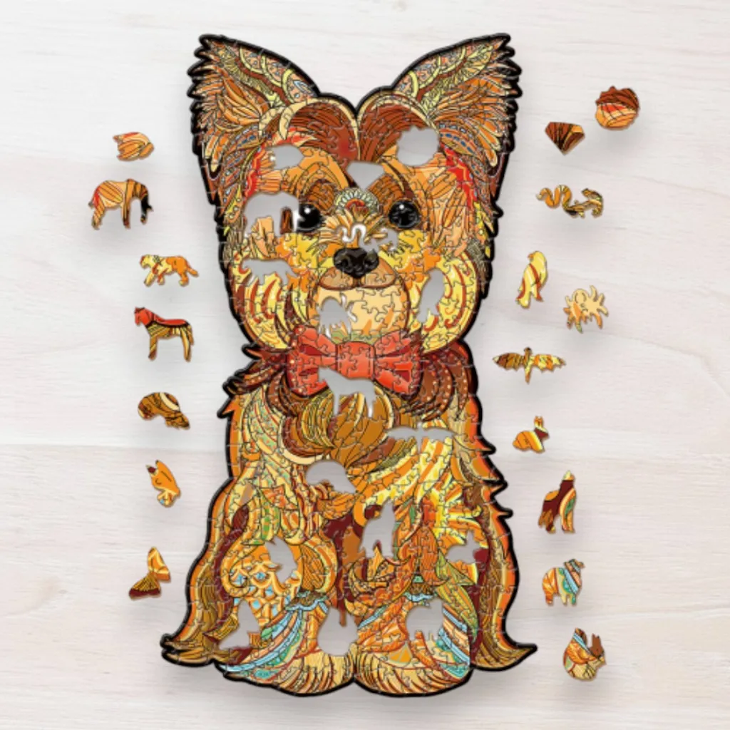 Drevené puzzle Malý psík